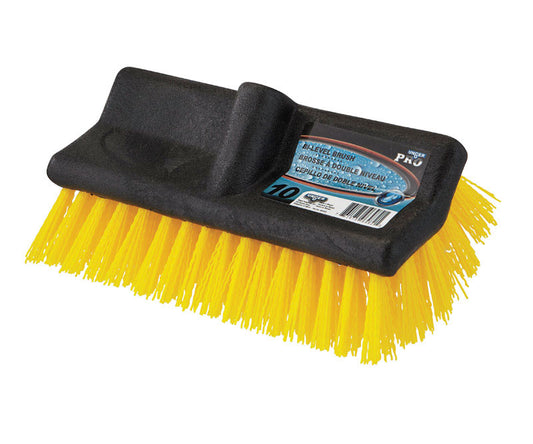 Unger Yellow Synthetic Bristle Pro Bi-Level Scrub Brush 10 L x 5 W in.