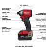 Milwaukee  M18 FUEL  18 volt Cordless  Brushless  Impact Driver  Kit  2000 in-lb