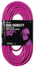 Woods 4312 High Visibility Extension Cord, Neon Purple, 80-Feet
