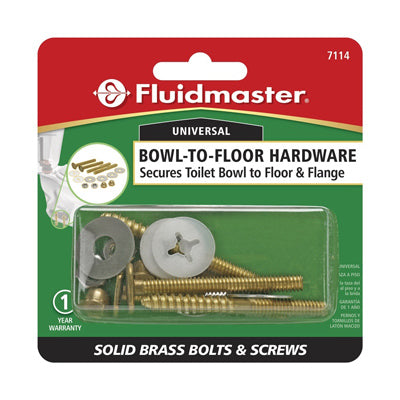Fluidmaster Bowl to Floor Bolts Brass