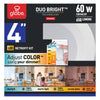 Globe Electric Duo Bright Energy Star White 4 in. W Plastic LED Retrofit Recessed Lighting 10 W