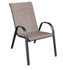 Living Accents Black Steel  Chair Tan