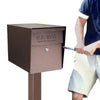 Mail Boss  Classic  Galvanized Steel  Curbside  Bronze  Lockable Mailbox  13-1/4 in. H x 11-1/4 in. W x 21 in. L