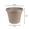Bloem Llc Tr1083 10.75 Pebble Stone Terra Pot Planter