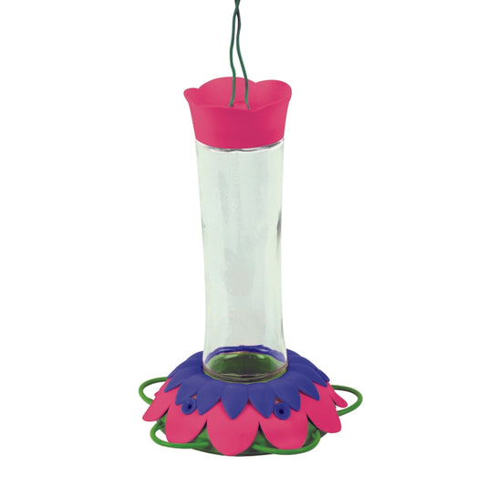 Nature's Way So Real Hummingbird 20 oz Glass/Metal/Plastic Gravity Nectar Feeder 5 ports (Pack of 6)