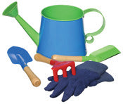 Toysmith 42300 Watering Can Garden Tool Assorted Colors 5 Piece Set