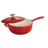 3 Qt Enameled Cast-Iron Series 1000 Covered Saucier - Gradated Red