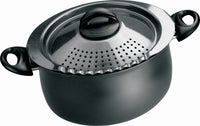 Pasta Pot, Black Oval, 5-Qt.