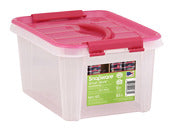 Snapware 1116467 11.5 X 8.5 X 5.6 Clear/Pink Smart Store Poly Home Storage Container