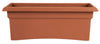 Bloem Terracotta Clay Resin Rectangular Veranda Planter 10 H x 12 W x 26.3 D in.