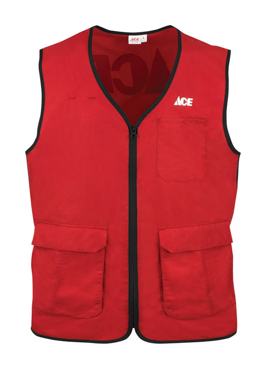Artcraft No Snag L  Men's Sleeveless V-Neck Red Vest