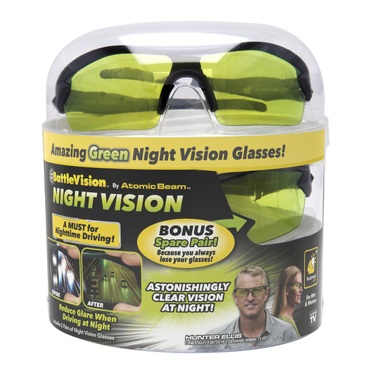 Bulbhead Atomic Beam Black/Yellow Stylish Unisex Design Night Vision Glasses