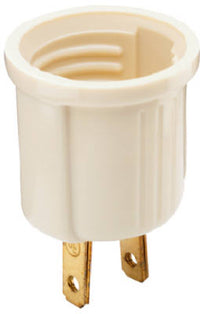 Outlet To Lampholder Adapter Ivory