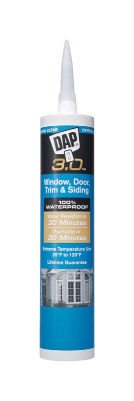 Dap Clear Polymer Door, Siding and Window Sealant 9 oz. (Pack of 12)