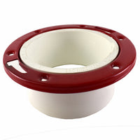 Closet Flange, Schedule 40 DWV PVC, White, 4 x 4-In.
