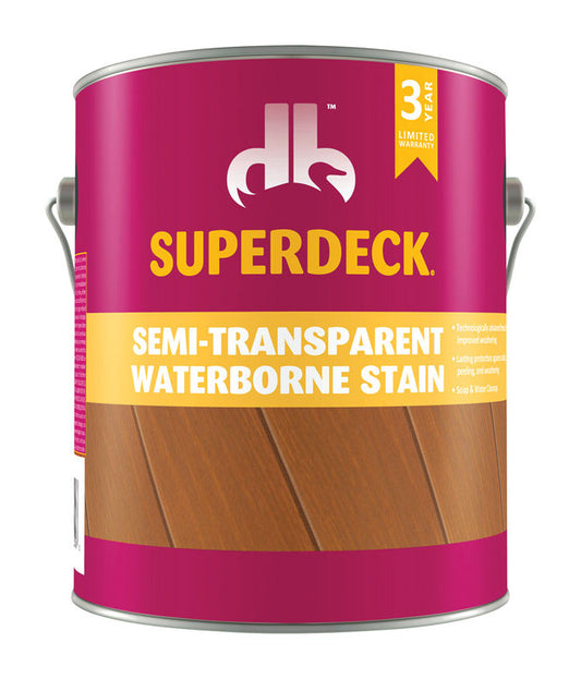 Superdeck Semi-Transparent Tintable Tint Base Acrylic Waterborne Stain 1 gal (Pack of 4)