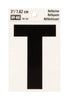 Hy-Ko 3 in. Reflective Black Vinyl Letter T Self-Adhesive 1 pc. (Pack of 10)
