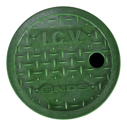 NDS ICV Green Plastic Round Valve Box Cover 2 H x 6 W x 0.15 Thick in.