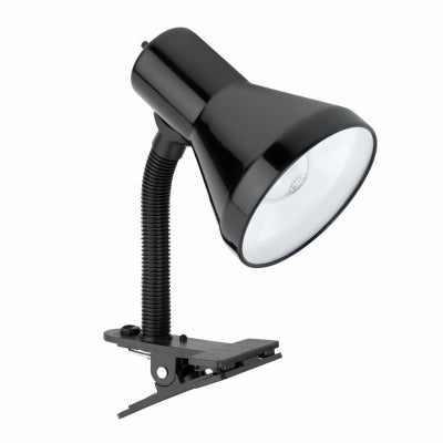 LED Goose Neck Clip Lamp, Black, 10.25-In.
