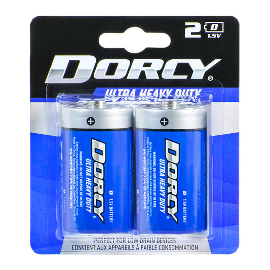 Dorcy Mastercell D Zinc Carbon Batteries 2 pk Carded