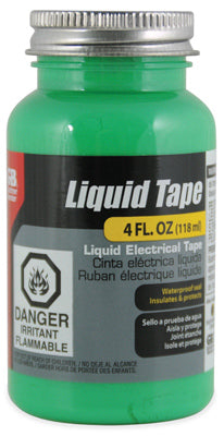 Liquid Electrical Tape, Waterproof, Green, 4-oz.