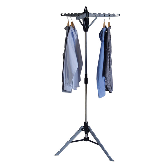 Homz Metal Silver Tripod Clothes Drying Rack 67 in. H x 29 in. W x 29 in. D
