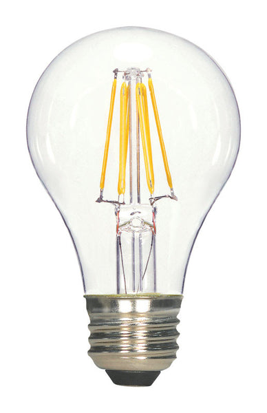 Bombilla LED Satco A19 E26 (mediana), luz blanca cálida, equivalente a 60 vatios, paquete de 1