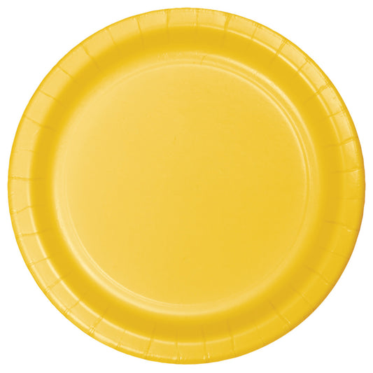 Creative Converting 471021B 8.75" School Bus Yellow Dinner Plates 24 Count                                                                            