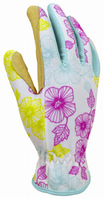 Planter Garden Gloves, Synthetic Leather Palm, Spandex, Women's Large