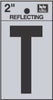 Hy-Ko 2 in. Reflective Black Vinyl Letter T Self-Adhesive 1 pc. (Pack of 10)