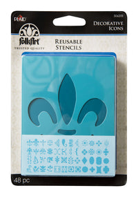 Plaid FolkArt Icons Paste Stencil (Pack of 3)