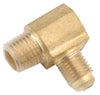 Anderson Metals 1/2 in.   Flare  T X 1/2 in.   D Male  Brass 90 Degree Elbow