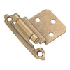 Hickory Hardware P143-AB 3/8" Inset Antique Brass Surface Self-Closing Hinges 2 Count