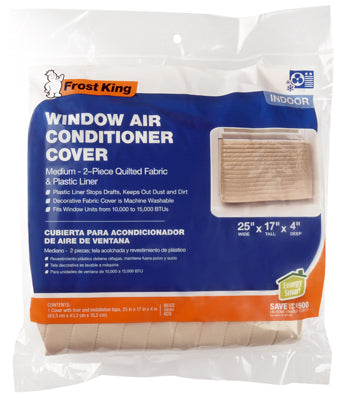 Window Air Conditioner Cover, 25 x 17 x 4-In.