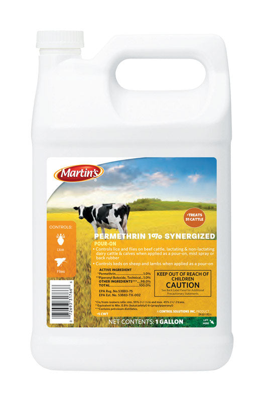 Martin's  Permethrin 1% Synergized Pour-On  Liquid  Insect Killer  1 gal.