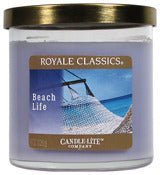 Candle lite 4166085 8 Oz 3-Wick Beach Life Royale Classics? Jar Candle With Metal Lid (Pack of 3)
