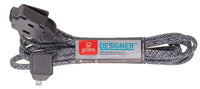 Designer Extension Cord, 3-Outlet, White & Black, 9-Ft.