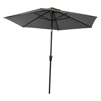 Campton Hills Market Umbrella, Round, Sling Fabric, Gray & Brown, 9-Ft.
