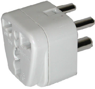 Grounded International Plug Adapter For India, Hong Kong, Parts Of South Africa & Singapore.