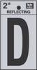 Hy-Ko 2 in. Reflective Black Vinyl Letter D Self-Adhesive 1 pc. (Pack of 10)
