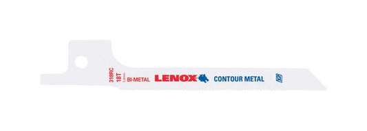 Lenox 3-5/8 in. Bi-Metal Reciprocating Saw Blade 18 TPI 1 pk