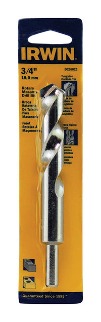 Broca rotativa con punta de carburo de tungsteno Irwin de 3/4 pulg. x 6 pulg. de largo, 1 pieza.