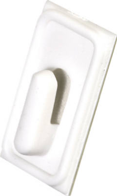 Utility Hook, Adhesive, White, Mini, 1-1/2 x 3/4-In., 8-Pk. (Pack of 5)