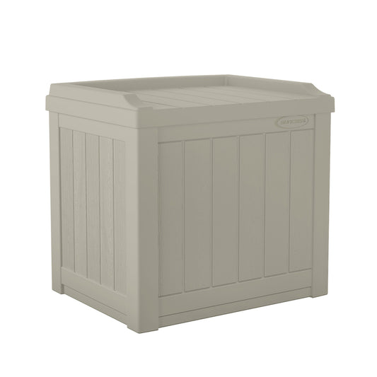 Suncast 22 in. W X 17 in. D Brown Plastic Deck Box with Seat 22 gal