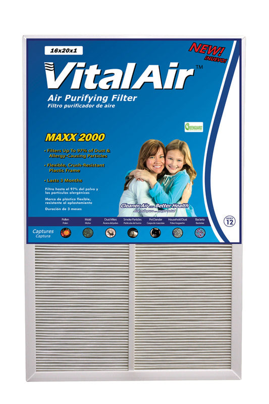 Vitalair Air Filter 16 " X 20 " X 1 " Electrostatically Charged Merv12