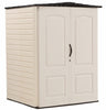 Rubbermaid Plastic Vertical Storage Shed With Floor Kit