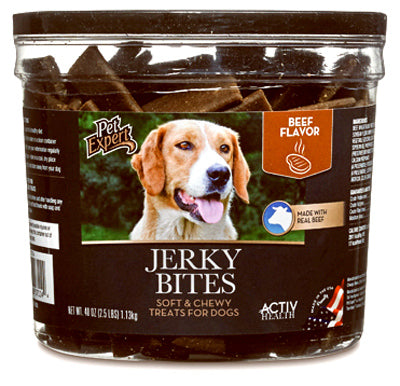 Golosinas para perros, bocados de carne seca, bote de 40 oz
