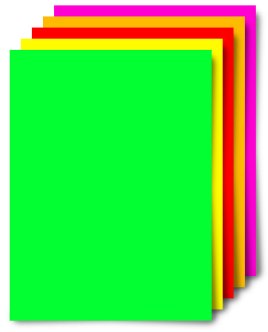 Royal Brites 23500 11 X 14 Neon 2-Sided Poster Boards Assorted Colors 5 Count (Pack of 24)