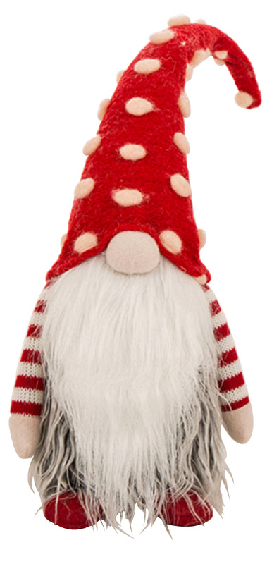 Celebrations Small Santa Gnome Christmas Decoration Red/White Polyblend 20 in. 1 pk (Pack of 6)