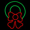 Celebrations  LED  Wreath with Red Bow  Christmas Decor
